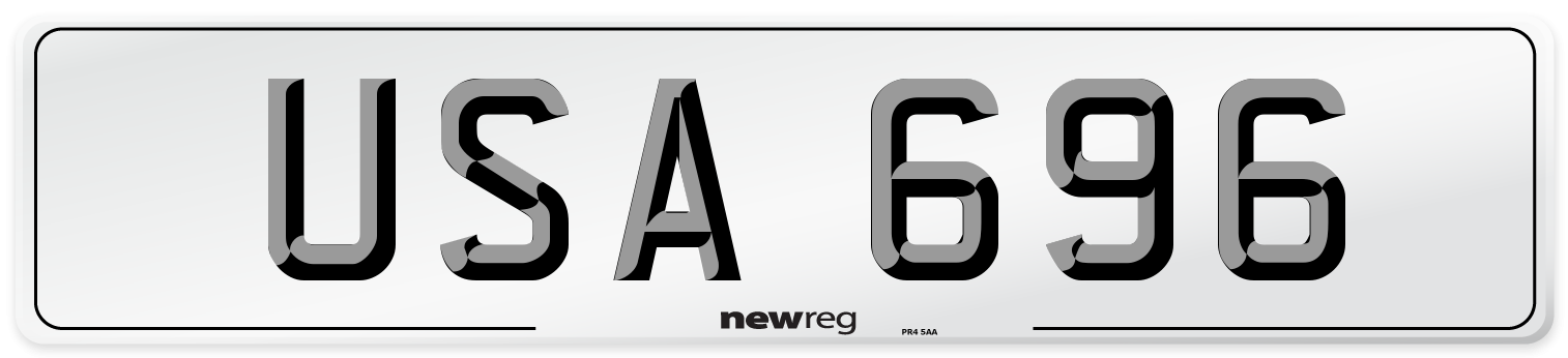 USA 696 Number Plate from New Reg